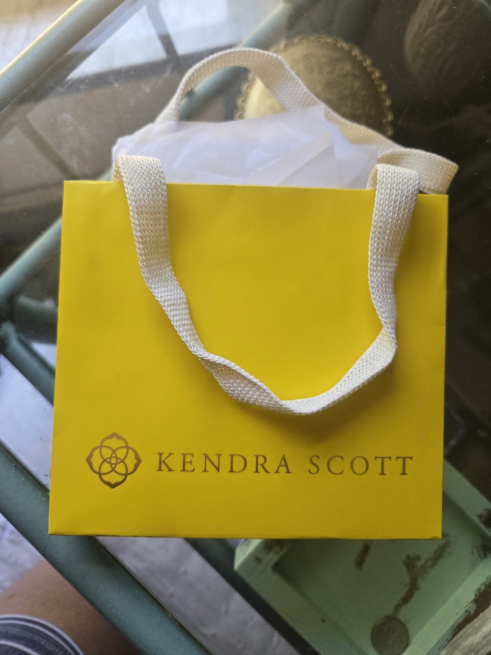 Kendra Scott Yellow Tote Bag - Signature Branded Shopper, Box And Dust Bag!